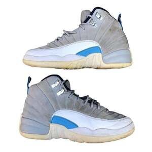 RARE 2016 Air Jordan 12 Retro Grey University Blue Size 6.5